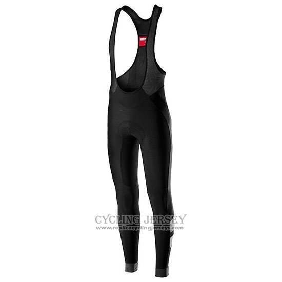 2019 Cycling Jersey Castelli Raddoppia 2 Red Silver Long Sleeve And Bib Tight